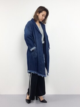 「Denime（ドゥニーム）のアイテム（その他アウター）」を使った、chiharuさん（レディース・160cm）の春コーディネート