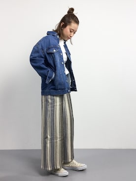 「N.（N. Natural Beauty Basic）（エヌエヌナチュラルビューティーベーシック）のアイテム（デニムジャケット）」を使った、chiharuさん（レディース・160cm）の春コーディネート