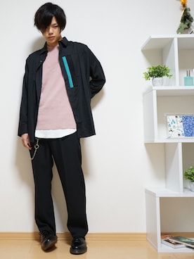 「ビッグシャツ」｜「アイテム（財布/小物）」を使った、kikuさん（メンズ・168cm）の秋コーディネート