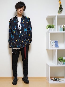 「ビッグシャツ」｜「アイテム（財布/小物）」を使った、kikuさん（メンズ・168cm）の秋コーディネート