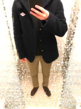 「アイテム（カバーオール）」を使った、うっちゃるさん（メンズ・162cm）の冬コーディネート