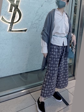 「着物」｜「アイテム（スリッポン）」を使った、sutoさん（レディース・169cm）の冬コーディネート