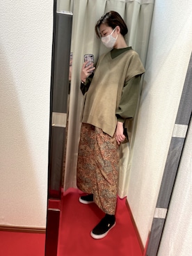 「着物生地」｜sutoさん（レディース・169cm）の冬コーディネート