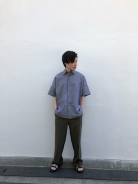 「markaware（マーカウェア）のアイテム（トップス）」を使った、nabata0618さん（メンズ・175cm）の春コーディネート