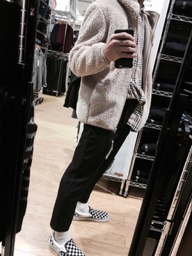 「ボアフリース」｜「アイテム（その他）」を使った、裕哉さん（メンズ・165cm）の秋コーディネート