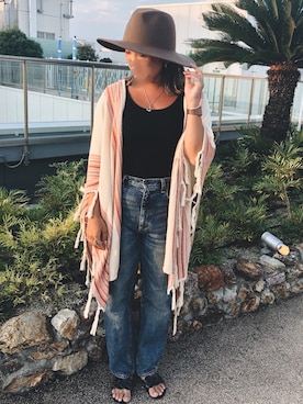 「アイテム（カーディガン/ボレロ、その他）」を使った、あちょ.さん（レディース・161cm）の秋コーディネート