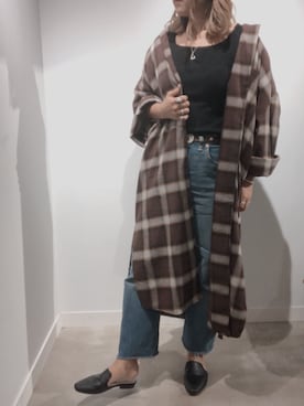 「チェック柄に恋してる」｜あちょ.さん（レディース・161cm）の秋コーディネート