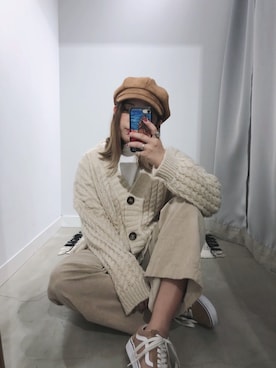 「SHAGGIE（シャギー）のアイテム」を使った、あちょ.さん（レディース・161cm）の冬コーディネート