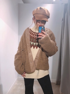 「USEDo（ユーズド）のアイテム」を使った、あちょ.さん（レディース・161cm）の冬コーディネート