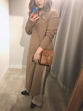 「Auntie Rosa Holiday（アンティローザホリデー）のアイテム（その他パンツ）」を使った、あちょ.さん（レディース・161cm）の冬コーディネート