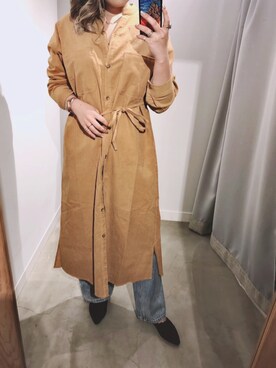 「アイテム（シャツワンピース）」を使った、あちょ.さん（レディース・161cm・20代）の春コーディネート