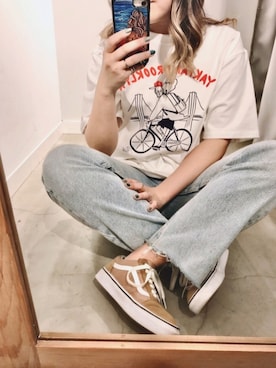 「YAKPAK（ヤックパック）のアイテム」を使った、あちょ.さん（レディース・161cm）の春コーディネート