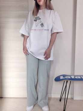 「VISION（ヴィジョン）のアイテム（トップス）」を使った、あちょ.さん（レディース・161cm）の春コーディネート