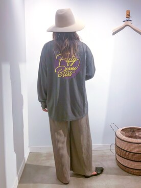 「Auntie Rosa Holiday（アンティローザホリデー）のアイテム（その他パンツ）」を使った、あちょ.さん（レディース・161cm）の秋コーディネート