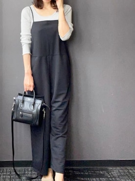 「GUコーデ」｜「アイテム（サロペット/オーバーオール）」を使った、kumikoさん（レディース・160cm）の春コーディネート