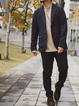 「ROOT THREE（ルートスリー）のアイテム」を使った、JOHNSCLOSETさん（メンズ・171cm）の冬コーディネート