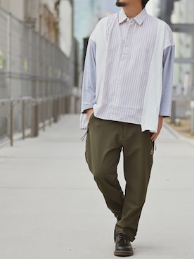 「GERRY（ジェリー）のアイテム（パンツ）」を使った、JOHNSCLOSETさん（メンズ・171cm）の春コーディネート