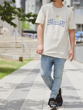 「Mark Gonzales（マーク・ゴンザレス）のアイテム」を使った、JOHNSCLOSETさん（メンズ・171cm）の夏コーディネート