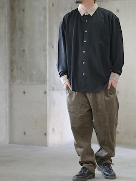 「クレリックシャツ」｜JOHNSCLOSETさん（メンズ・171cm）の春コーディネート