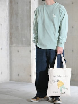 「エコバッグ」｜JOHNSCLOSETさん（メンズ・171cm）の春コーディネート