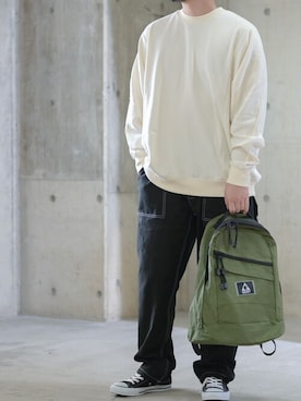 「ワークパンツ」｜「アイテム（オールインワン・サロペット）」を使った、JOHNSCLOSETさん（メンズ・171cm）の春コーディネート