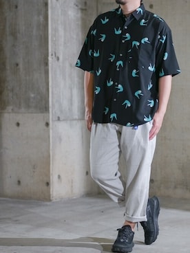 「GERRY（ジェリー）のアイテム（パンツ）」を使った、JOHNSCLOSETさん（メンズ・171cm）の春コーディネート