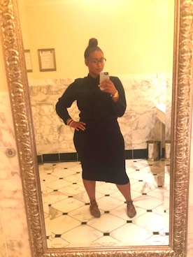 「Kingのアイテム」を使った、Fi Kingさん（レディース・160cm）の冬コーディネート