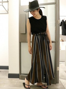 「Noble（ノーブル）のアイテム（Tシャツ/カットソー）」を使った、yuriさん（レディース・156cm）の夏コーディネート