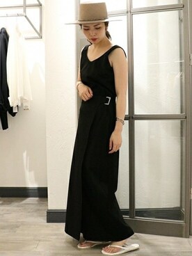 「アイテム（ビーチサンダル）」を使った、yuriさん（レディース・156cm）の夏コーディネート