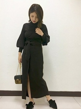 「アイテム（トップス、ブラウン系）」を使った、yuriさん（レディース・156cm）の秋コーディネート