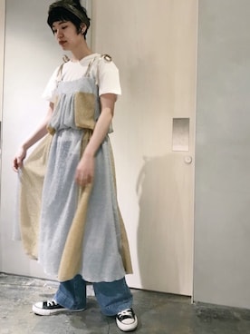 「アイテム（ヘアバンド）」を使った、えぐちさん（レディース・162cm）の春コーディネート