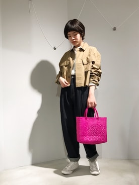 「SUPP.（サップ）のアイテム」を使った、えぐちさん（レディース・162cm）の春コーディネート