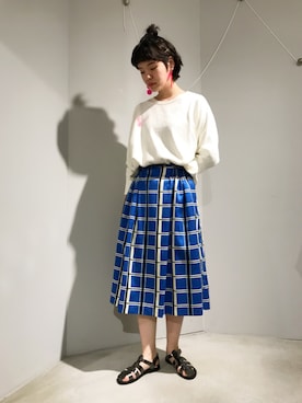 「ワッフル」｜えぐちさん（レディース・162cm）の春コーディネート