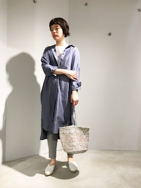 「アイテム（レギンス/スパッツ）」を使った、えぐちさん（レディース・162cm）の春コーディネート