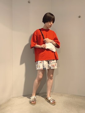 「caph（カーフ）のアイテム（バッグ）」を使った、えぐちさん（レディース・163cm）の夏コーディネート