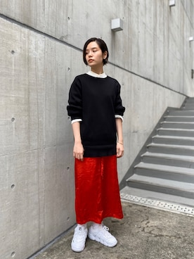 「FILA（フィラ）のアイテム（シューズ）」を使った、えぐちさん（レディース・162cm）の秋コーディネート