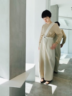 「note et silence （ノートエシロンス）のアイテム（パンツ）」を使った、えぐちさん（レディース・162cm）の春コーディネート