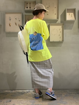 「note et silence （ノートエシロンス）のアイテム（スカート）」を使った、えぐちさん（レディース・162cm）の夏コーディネート