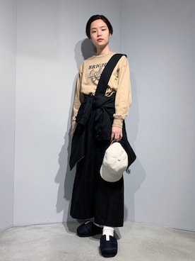 「note et silence （ノートエシロンス）のアイテム（ブルゾン）」を使った、えぐちさん（レディース・162cm）の春コーディネート