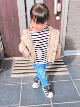 「おんなのこコーデ」｜「アイテム（マウンテンパーカー）」を使った、＊SUZU＊さん（キッズ・90cm）の冬コーディネート