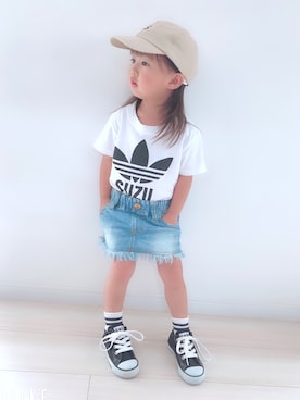 「アイテム（スカート）」を使った、＊SUZU＊さん（キッズ・74cm）の夏コーディネート