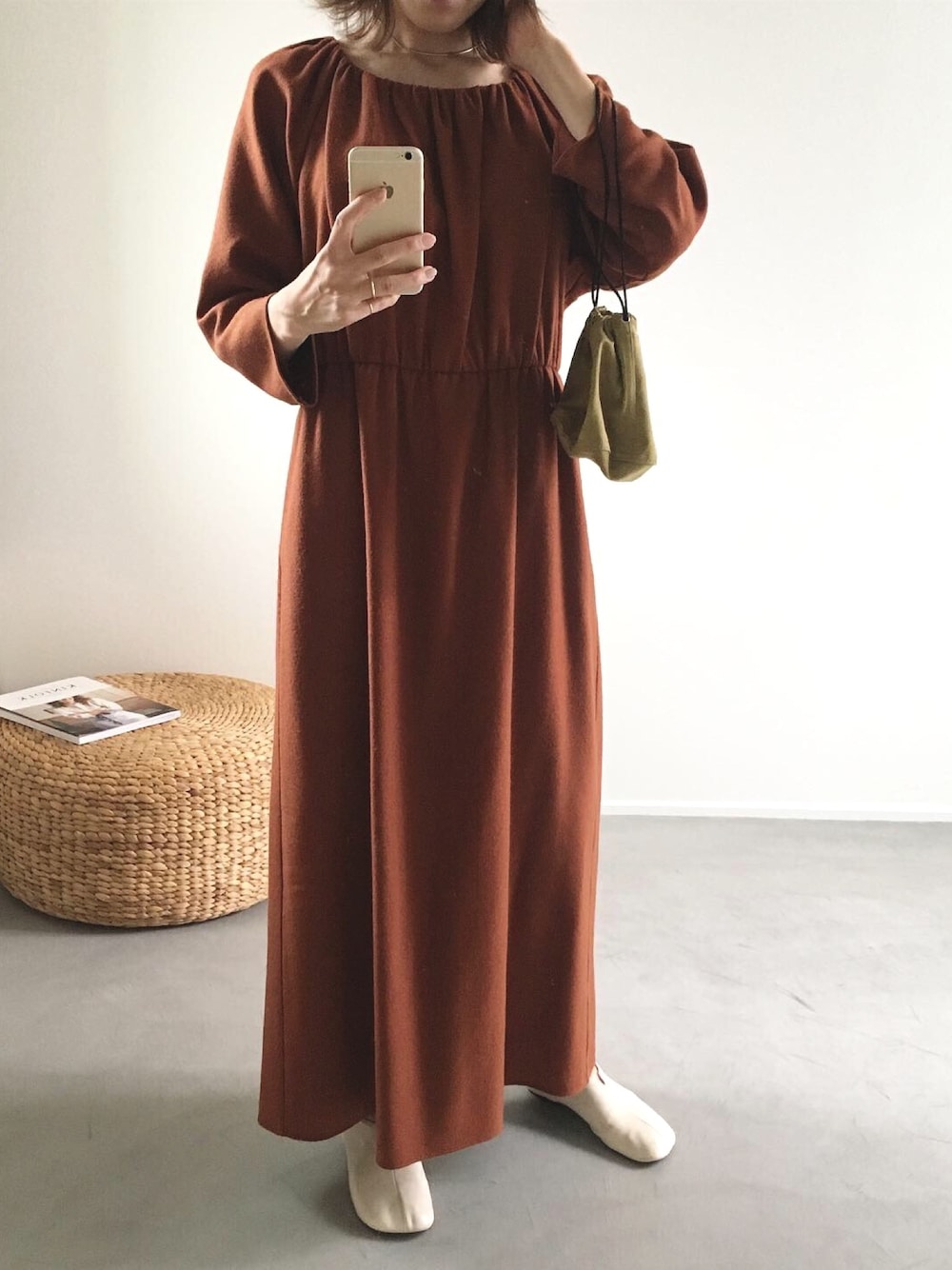 6（ロク）の「＜6(ROKU)＞GEORGETTE BACK V ONE PIECE/ﾜﾝﾋﾟｰｽ