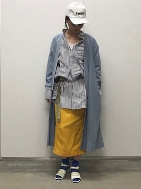 「ミックススタイル」｜「アイテム（その他アウター）」を使った、M.Kさん（レディース・158cm）の春コーディネート