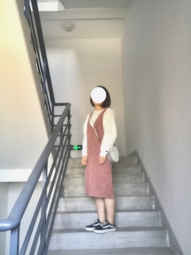 「stradivarius（ストラディバリウス）のアイテム（ワンピース/ドレス）」を使った、脸大肉呆さん（レディース・163cm）の春コーディネート