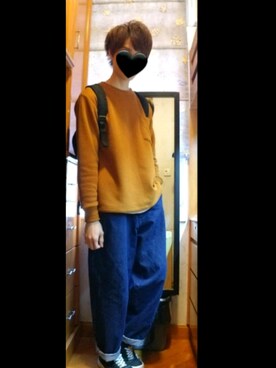 「H&M（エイチ・アンド・エム）のアイテム（その他シューズ）」を使った、Daniel ONさん（メンズ・165cm）の秋コーディネート