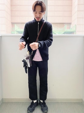 「PRADA（プラダ）のアイテム（スラックス）」を使った、遠藤広陵さん（メンズ・167cm）の夏コーディネート