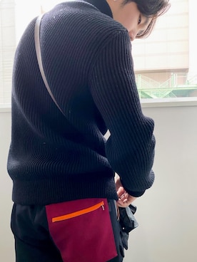 「PRADA（プラダ）のアイテム（スラックス）」を使った、遠藤広陵さん（メンズ・167cm）の夏コーディネート