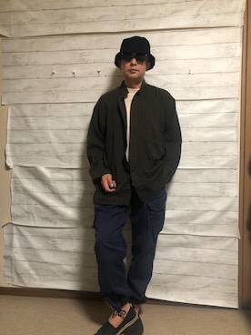 「アイテム（スリッポン）」を使った、ryuzouさん（メンズ・170cm・50代）の夏コーディネート