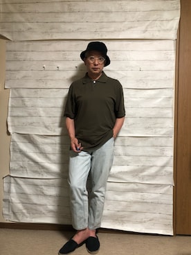 「アイテム（スリッポン）」を使った、ryuzouさん（メンズ・170cm・50代）の夏コーディネート