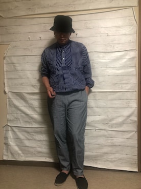 「アイテム（スリッポン）」を使った、ryuzouさん（メンズ・170cm・50代）の夏コーディネート